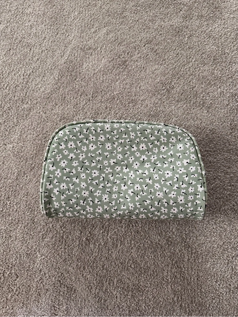 Floral Cosmetic Pouch in Sage Green